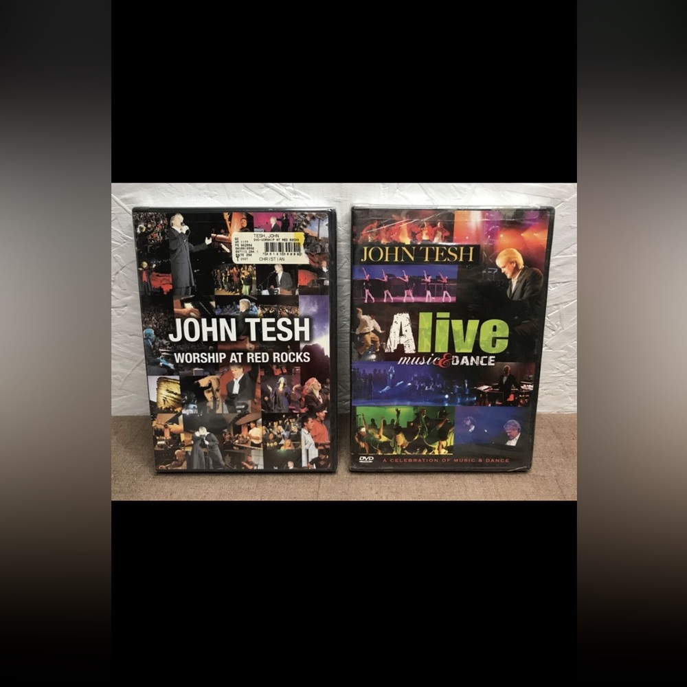 New Lot of 2 John Tesh DVDS Worship at Red Rocks and Alive Music & Dance